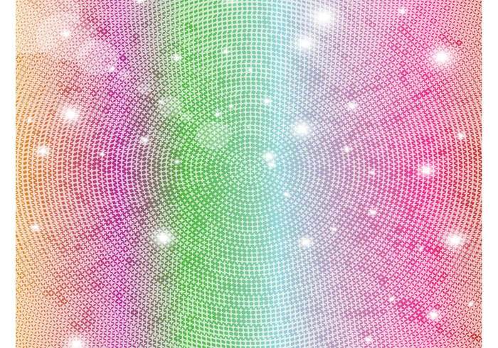 vector background style stars shapes red rainbow purple orb mosaic green gradient glow Digital art design colorful abstract 