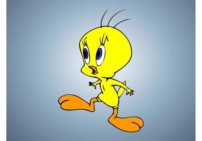 Tweety Surprised scared Looney tunes legs character cartoon Canary bird beak Baby bird animal 