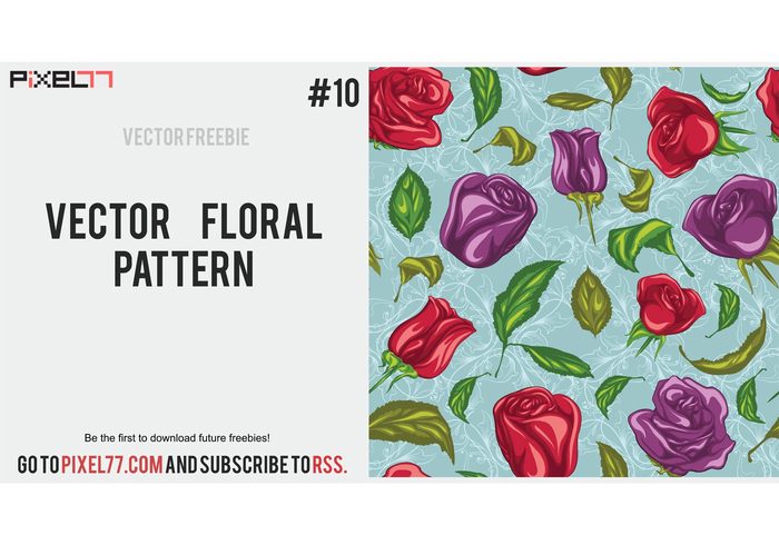 vector seamless repeat pattern freebie free flower floral 