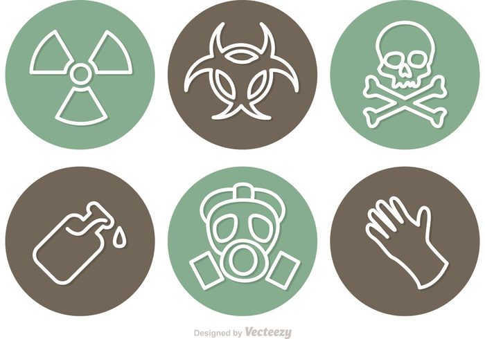 warning toxic skull radioactive radiation poison sign poison glass poison nuclear hazard gloves gas mask gas death Dangerous danger sign danger circle Biohazard 