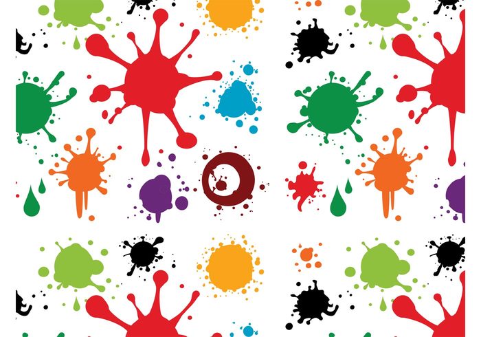 wallpaper Street Art Splatters vector splashes shapes seamless pattern paint liquid ink grunge graffiti colors colorful blobs background 
