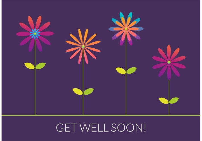stylized flower spring postcard modern lovely greeting get well soon cards get well soon card get well soon garden flower greeting card flower card flower floral greeting card floral decorative decoration cute copy cartoon card banner background backdrop 