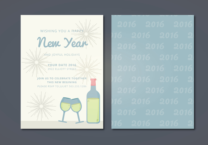 party new years eve new years new year's card new year card new year invitation champagne glass champagne bottle champagne celebrate cards card 2016 card 2016 