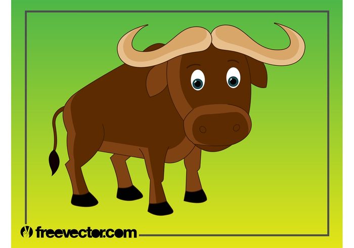 wilderness wild Surprised mascot horns fauna comic character cartoon buffalo animal 