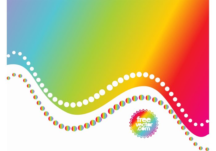 waves wallpaper template rainbow dots colorful circles background backdrop abstract 