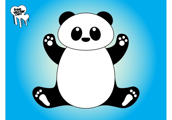 wild paws panda bear panda nature mascot comic character cartoon bear animal 