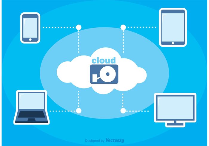 the cloud technology tablet system smart phone phone network mobile internet information infographic data computer communication cloud storage cloud icon cloud computing cloud blue 