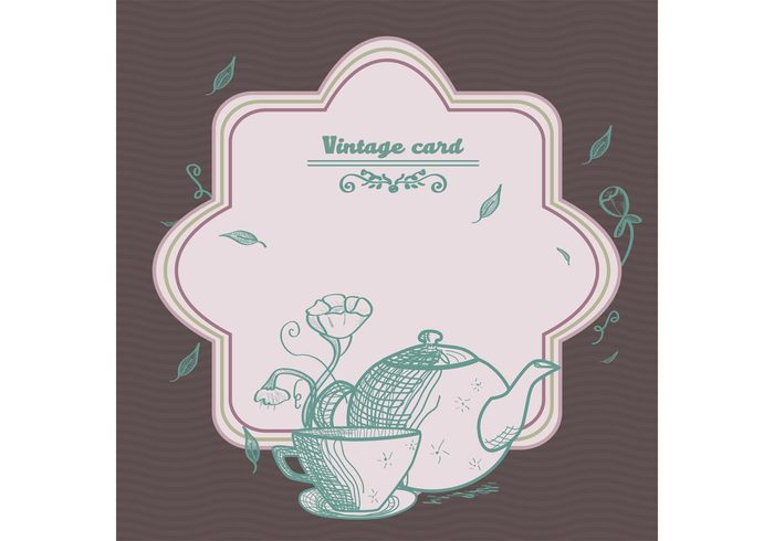 vintage tea time tea party tea restaurant party invitation party menu lunch invitation template invitation eat drink dinner cute cup coffee card cake cafe bakery 
