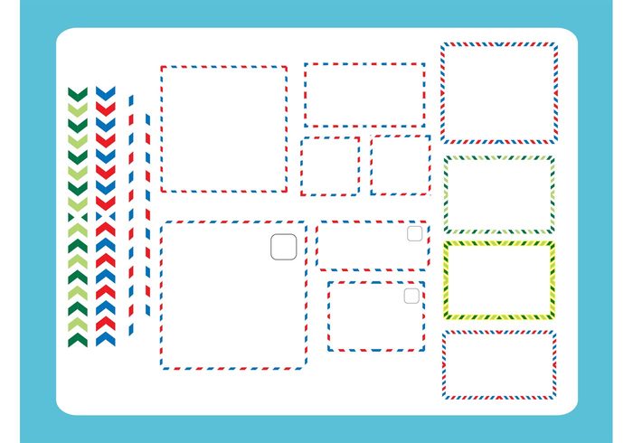 template stamp shipping postal paper mail letter layout graphics envelope element Design pack design blank 