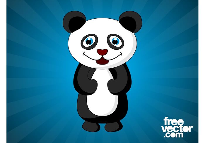 wild Smile panda bear panda nature mascot happy fauna comic character cartoon bear animal 