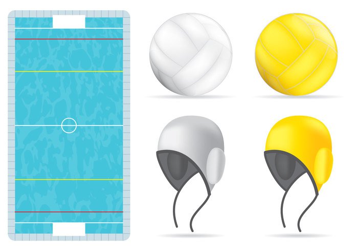 yellow win white wet water polo water vector symbol swim sport sign shape power pool polo play ornament Match leisure health graphic goal fun equipment decoration decor competitive competition Compete blue Blazon blank black ball background abstract 
