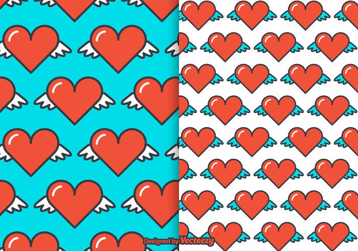 wings white wallpaper vector valentine tile texture Textile shape seamless romantic retro Repetition repeating red pattern love line illustration holiday heart graphic flat fabric drawing design decorative decoration color blue background backdrop artistic art 
