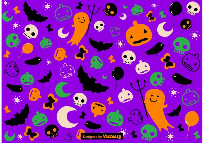 wallpaper spooky skull season seamless purple pumpkin pattern orange October night jackolantern jack o' lantern horror holiday halloween wallpaper halloween pattern halloween background halloween Ghoul ghosts ghost fun bat autumn 