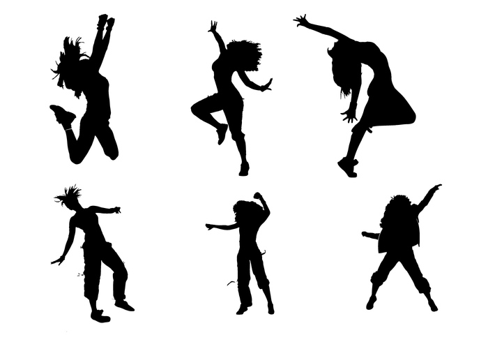 zumba young women win white walk vector success slim silhouette shape sexy set pretty people orange nice Move motion model jump isolated illustration happy girl female Diet color cap body black beauty beautiful background Adult active action 