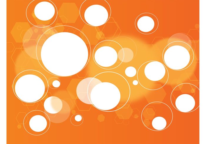 sphere shapes round orange gradient glow geometric fade design decoration colorful circle bubbles abstract 
