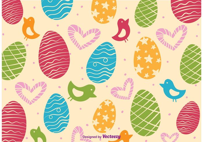 wallpaper Textile summer spring season seamless pattern happy easter fabric eggs egg easter egg easter chick easter dot cute colorful chicken chick cartoon bird background 