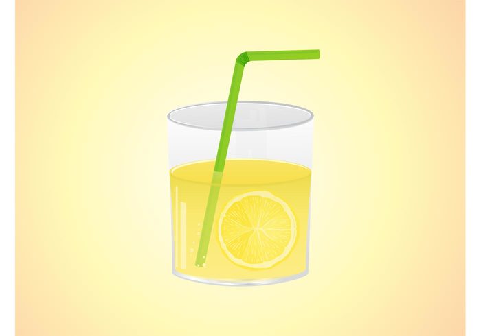 summer straw lemonade lemon Ice tea glass fruit fresh drink cold cocktail beverage 