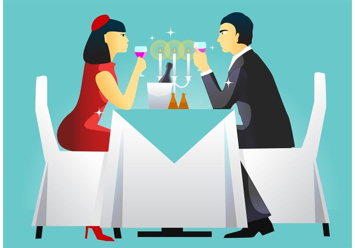 woman utensil table romantic restaurant party meeting meal man happy fork food eating eat drink dinner table setting dinner table dinner dining couple cook chair celebration celebrate cafe 