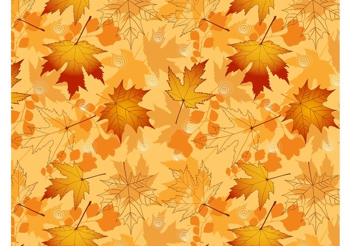 wallpaper seamless pattern plants nature leaves Fall circles background backdrop autumn 