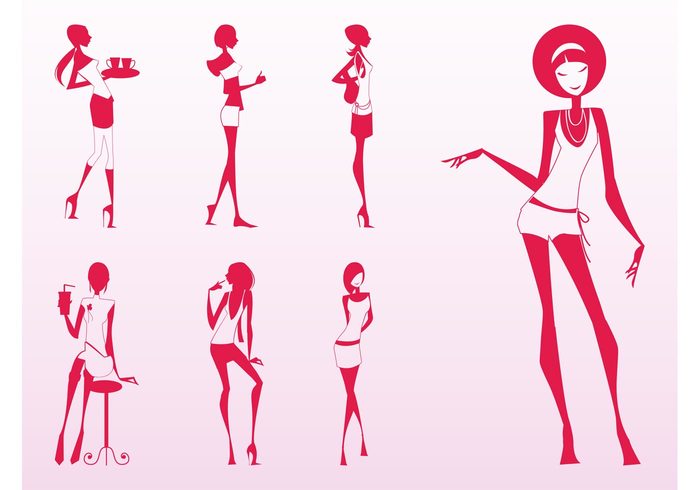 women woman waitress tall stand skinny sit silhouettes models girls girl female drink Bar stool 