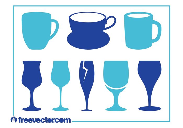 wine glass tea silhouettes mug kitchenware Glassware glasses glass drink cups cup coffee beverage 