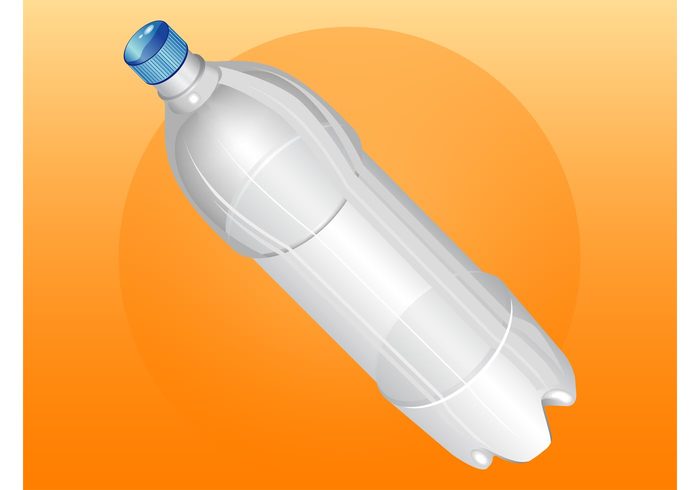 template shiny plastic pet packaging Label design drink container cap bottled water bottle vector beverage 