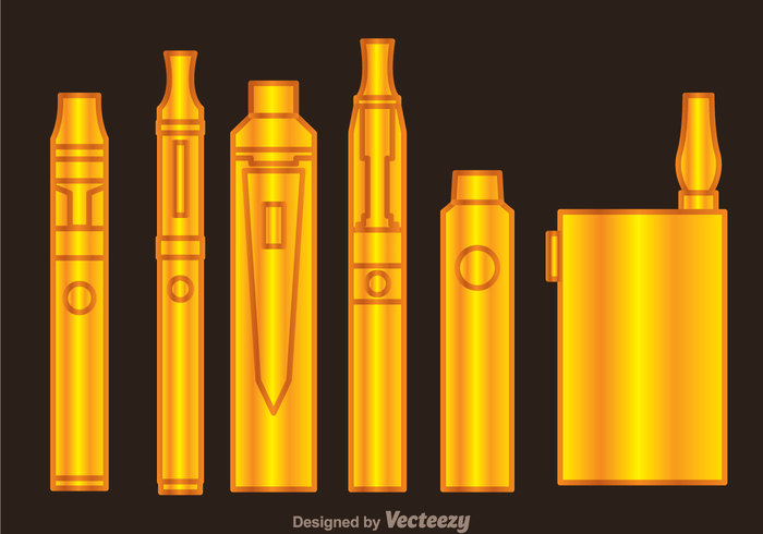 vaporizer vaping vape smoking smoke portable liquid golden gold electronic e-cig cigarette bottle 