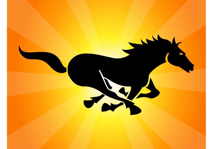 symbols sports spirituality speed run ride power mascot logos icons horses Hooves Gallop freedom 