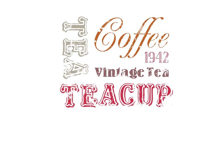 vintage unique trendy teacup tea retro Nostalgic menu free premium food drink design coffee cafe bakery aged 