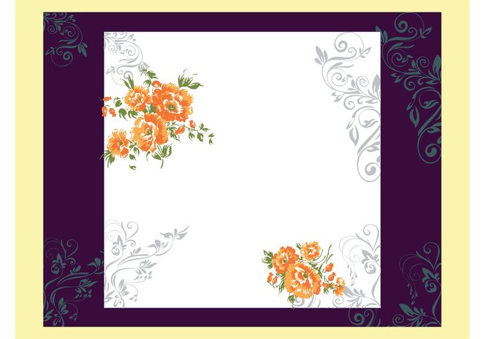 wallpaper template spring nature layout invitation geometric shapes flowers floral Dtp bouquet background 