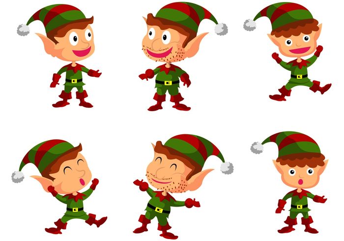 santas elves red playful merry joyful holiday happy happiness green festive elves Elf dwarf December culture Claus christmas cheerful characters Celebrations cartoon 