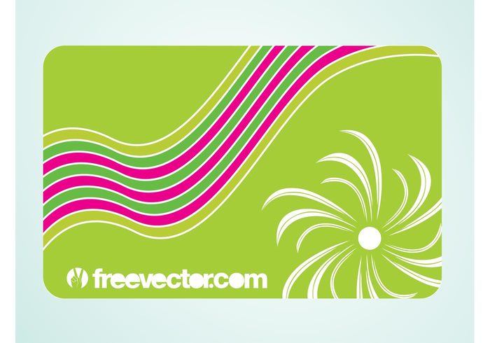 waves template spring nature lines flower floral corporate card business cards blossom background abstract 