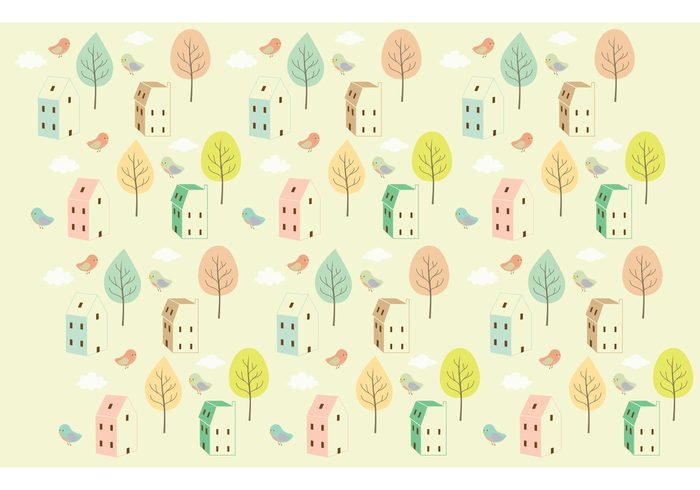 vintage colors tree seamless background pattern nature landscape houses house pattern house home pattern Habitat flat house flat cute house clouds cityscape building patern building bird background apartment 
