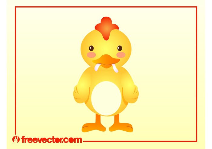mascot easter cute comic chicken chick character cartoon bird beak animal 