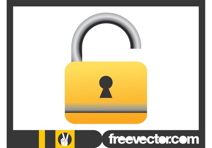 Unlocked shiny Shackle security Privacy padlock open metallic metal Lock case lock glossy 