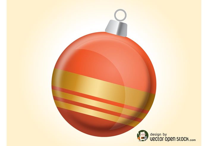 stripes ornament holiday golden gold festive decorative decoration christmas celebration ball 