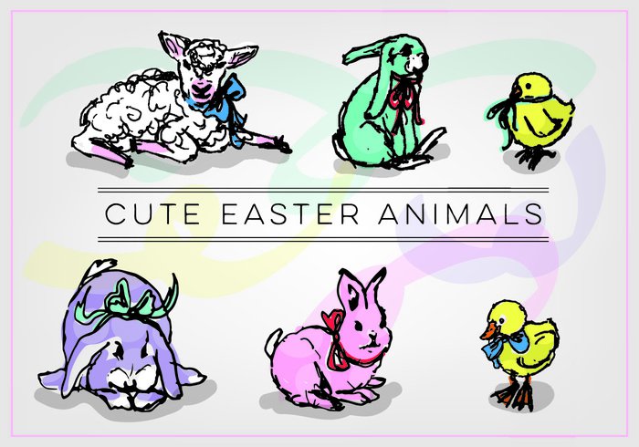 sunday spring religion rabbit lamb holiday happy easter flower easter animal easter duck decoration cute easter animal culture colorful Christianity chicken chick celebrate bunny background animal 