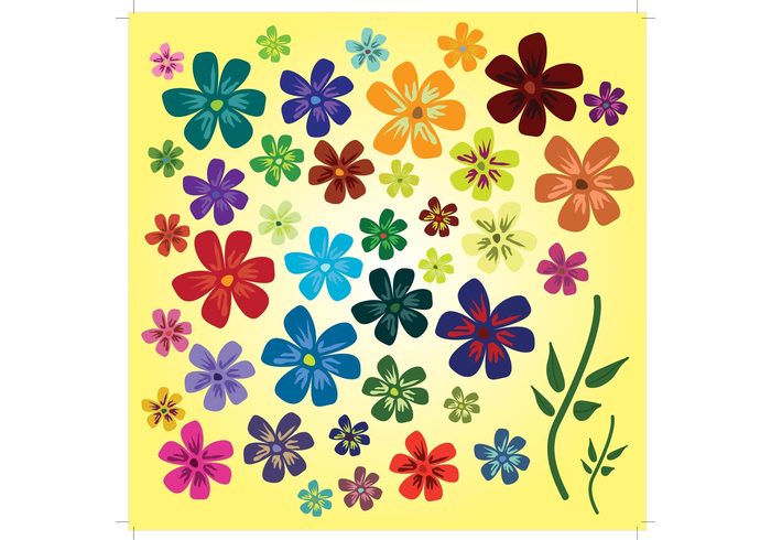 summer spring season plants nature love leaves landscape illustration holiday graphics garden fun flowers floral creative colorful cheerful 
