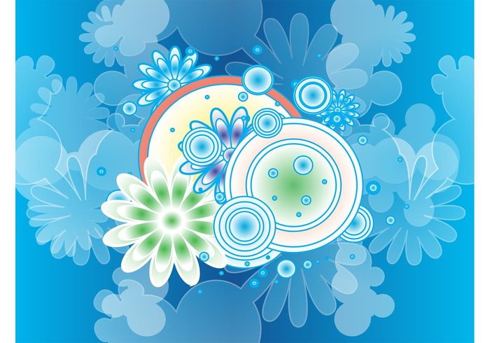 petals nature life leaves leaf foliage flowers floral fantasy dots colorful circle blue blossoms bloom beautiful 