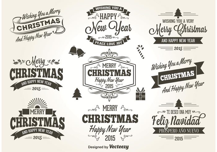 vintage labels vintage typography retro new year retro labels retro christmas new years new year labels new year navidad merry christmas labels holidays holiday labels holiday happy new year feliz navidad december 25 christmas typography christmas holiday christmas 