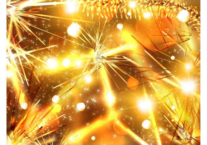 sparkles shiny holiday golden gold garlands festive decorative decoration christmas celebration bokeh 