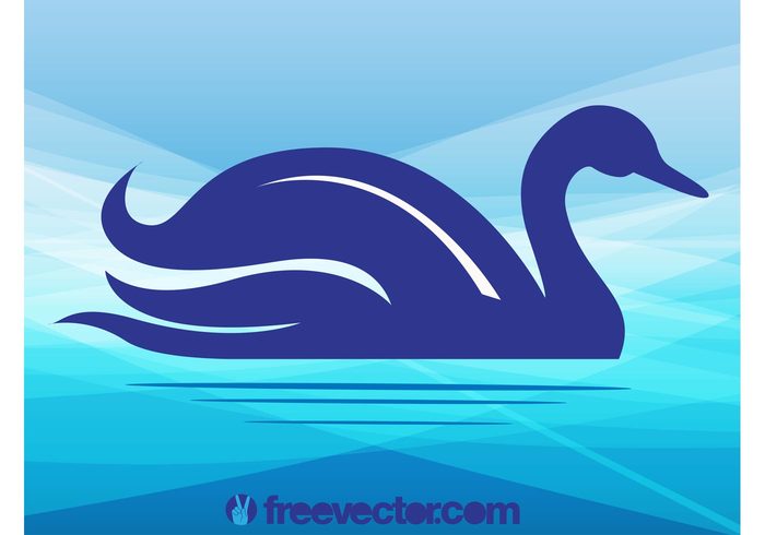 wings waves water swim swan Snout silhouette ripples nature fauna bird beak animal 
