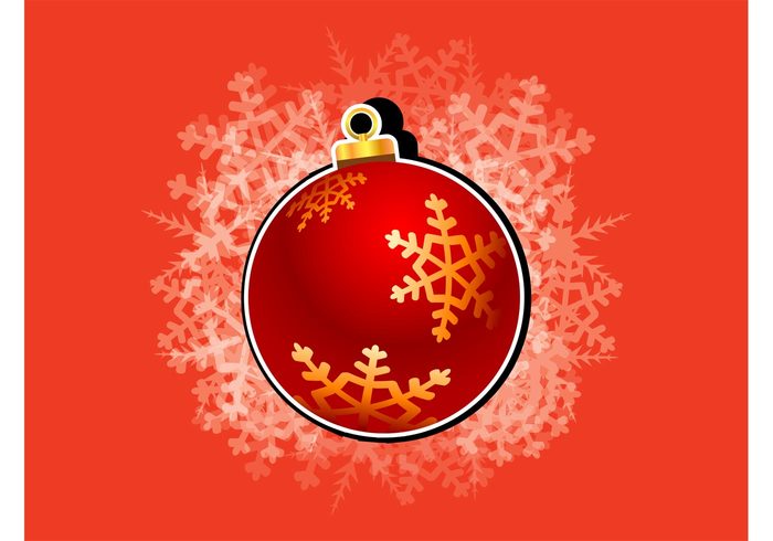 snowflakes snow round ornament metal holiday festive decorative decoration christmas ball 