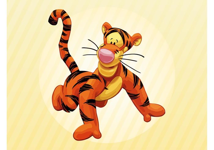 winnie the pooh tiger Smile movies happy disney cartoon character book Big cat Animated films animal 