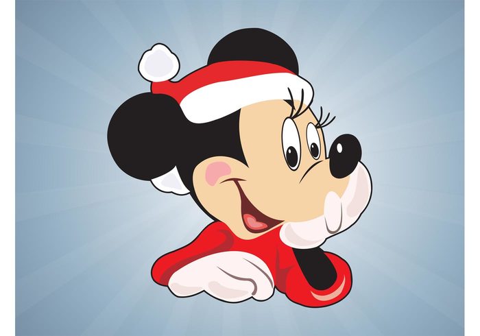 mouse Minnie mouse holiday hat festive disney costume christmas character celebration cartoon 