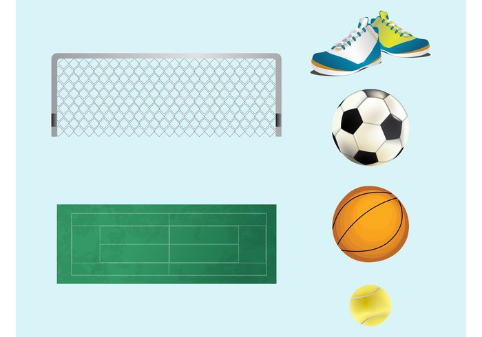 tennis ball soccer sneakers shoes mesh grass frame football field equipment door basketball balls 