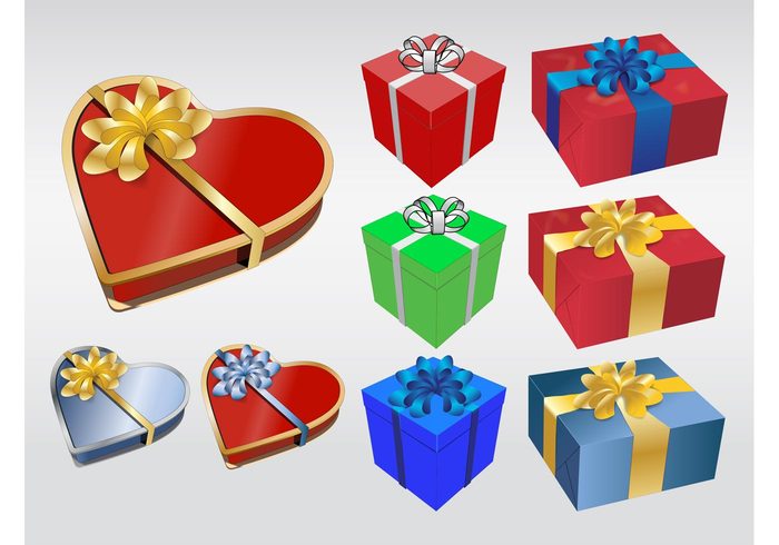 valentine romantic ribbons presents love holidays hearts christmas celebrate boxes bows birthday  