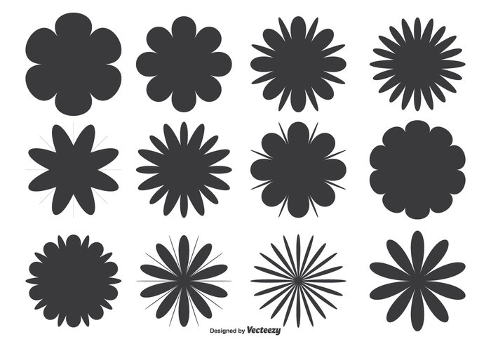 vintage Symbolism sunflower summer star spring simple silhouette sign shape set shape set pretty plant petals pattern outline ornament nature natural isolated icon horticulture graphics Flower shapes flower florist floral flora element drawing Design Elements decorative daisy Chamomile botany blossom black beauty background art abstract 