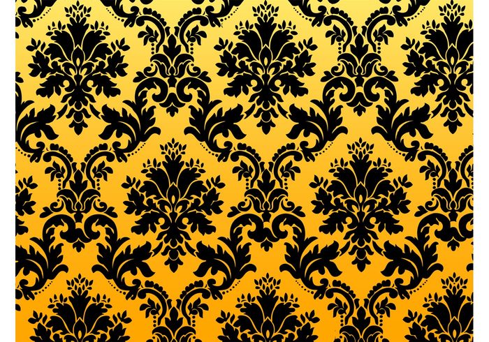 vintage swirls scrolls retro pattern leaves flowers floral fabric pattern damask Clothing prints background 