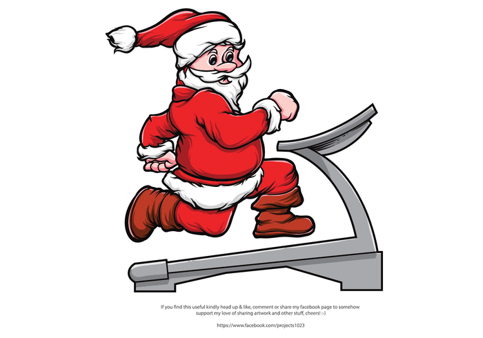 vector santa claus santa running santa running merry christmas fitness fit santa fit christmas 